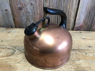 Vtg Antique Paul Revere Copper Kettle Tea Pot w/Handle Steampunk 6