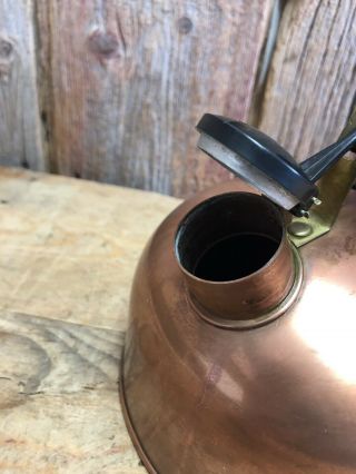 Vtg Antique Paul Revere Copper Kettle Tea Pot w/Handle Steampunk 7