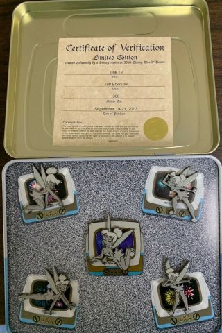 Journey Through Time Pin Event 2003 (tink Tv) Boxed 5 Pin Set Tinker Bell Disney