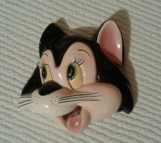 Vintage Walt Disney Pinocchio Figaro Cat Wall Plaque Ceramic Pottery Mexico