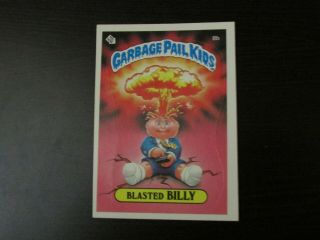 1985 Topps Garbage Pail Kids 1st Series Usa 8b Blasted Billy Glossy License Cc15