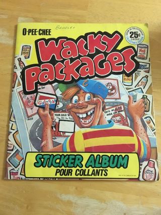 Wacky Packages Sticker Album O Pee Chee 1982