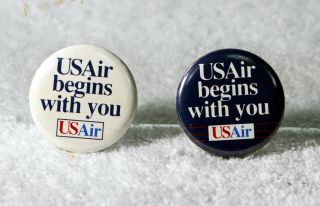 2 Vintage Us Air " Begins With You " Badge