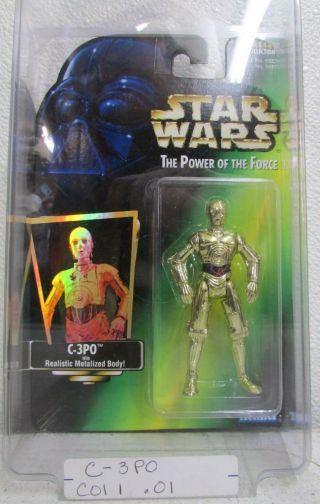 Hasbro Kenner Star Wars Power Of The Force Col.  1 Holo Realistic Body C3po Sw2