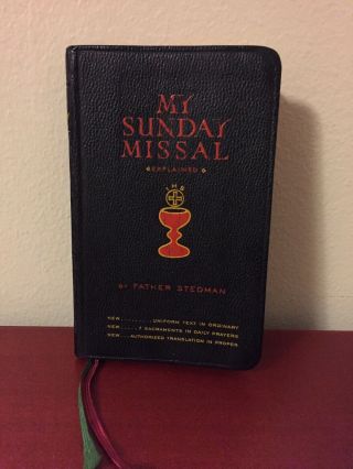 Vintage Catholic Prayer Book My Sunday Missal Rev.  Stedman 1941 Latin/english