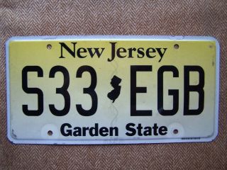 Jersey License Plate.  100 Grams
