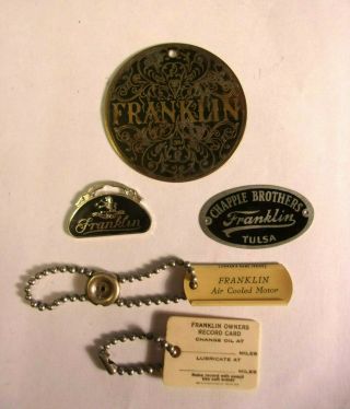 Antique Vintage Franklin Motor Car - Key Chains - Emblems - Watch Fob - Advertising