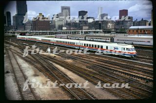 Slide - Amtrak Amt 67 Turbo Train Action At Chicago Il 1975