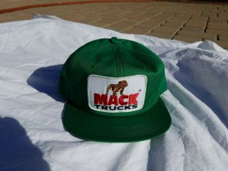 Mack Trucks Patch Foam Snapback Hat K Products Green Usa Vintage