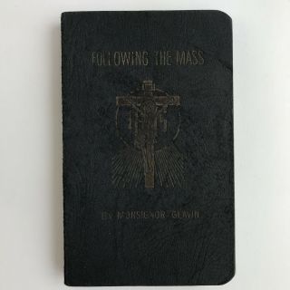 Vintage Catholic Book Pocket Following The Mass 1940 Religion Prayer