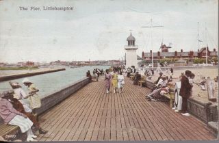 Vintage Uk Postcard - The Pier,  Littlehampton 89100