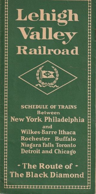 Lehigh Valley Railroad Railway Timetables 24th April 1938