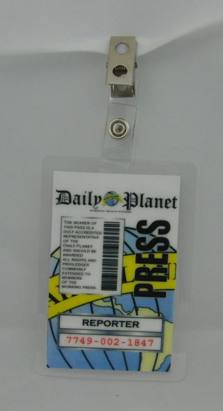 Superman Smallville Id Badge - Daily Planet Reporter