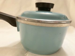 Vintage CLUB Aluminum 1 Quart 4 Cup Sauce Pan Pot & Lid Aqua Turquoise Blue 3