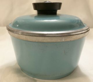 Vintage CLUB Aluminum 1 Quart 4 Cup Sauce Pan Pot & Lid Aqua Turquoise Blue 4