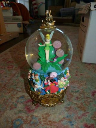 Walt Disney Master Of Animation Marc Davis Peter Pan Tinkerbell Snow Globe