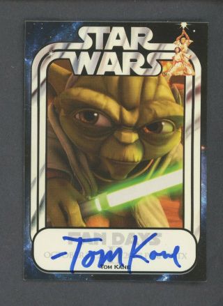 2008 Official Pix Star Wars Fan Days 2 Tom Kane As Yoda Auto