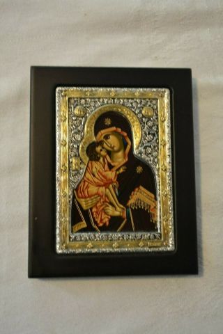 Relicon Byzantine Religious Icon Agiography Colors Silver 925 5x4