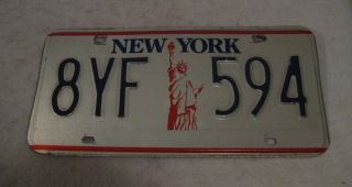 Vintage York State License Plate 1980’s Statue Of Liberty