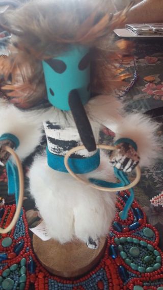 Native American White Hoop Dancer Kachina Doll