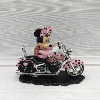 Hamilton Minnie Mouse Fun On The Road Polka Dot Power Motorcycle Figurine