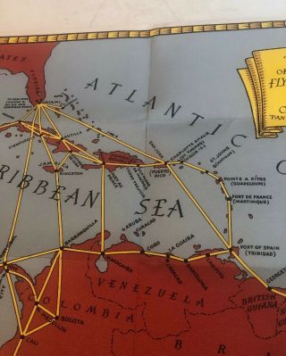 PAN AMERICAN WORLD AIRWAYS System CarIbbean Area ROUTE MAP - 6