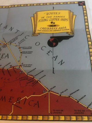 PAN AMERICAN WORLD AIRWAYS System CarIbbean Area ROUTE MAP - 8