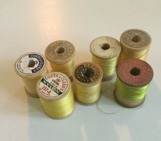 100 Vintage Wooden Spools of Thread All Smaller Size Many Colors 3