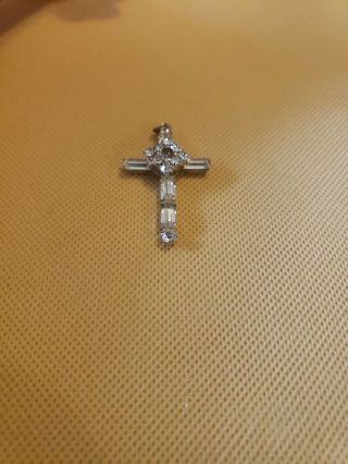 Vintage Sterling Silver Cross With Lords Prayer 2