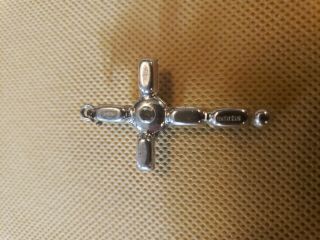 Vintage Sterling Silver Cross With Lords Prayer 4