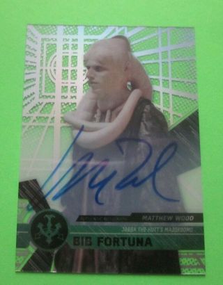 Matthew Wood As Bib Fortuna - 2017 Topps Star Wars High Tek Autograph Card