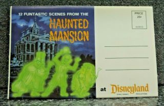 Vintage Walt Disneyland Haunted Mansion Postcard Theme Park Ride Complete