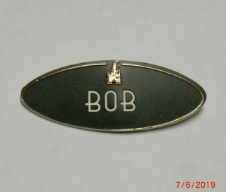 Vintage Disneyland Name Badge From 1967 - 1971 Era - Cast Member Name Is Bob