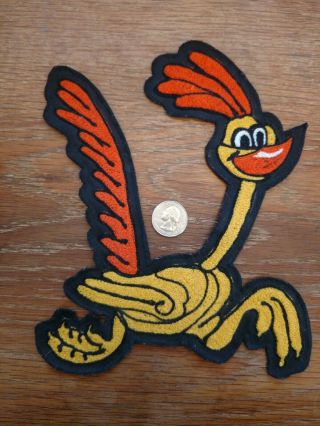 Large Vintage Roadrunner Speed Chainstitch Patch.  Backpatch.  Classic 1970 