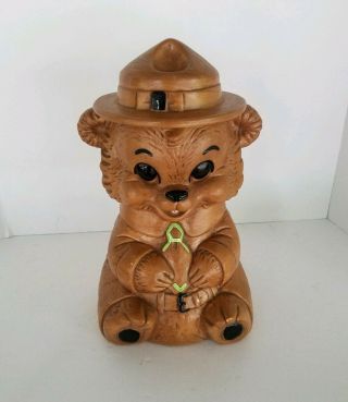 Vintage 1960 Twin Winton California Ranger Bear Cookie Jar Smokey The Bear