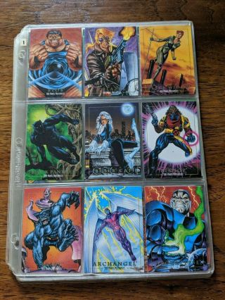 1992 Marvel Masterpieces Complete Full Base Set 1 - 100