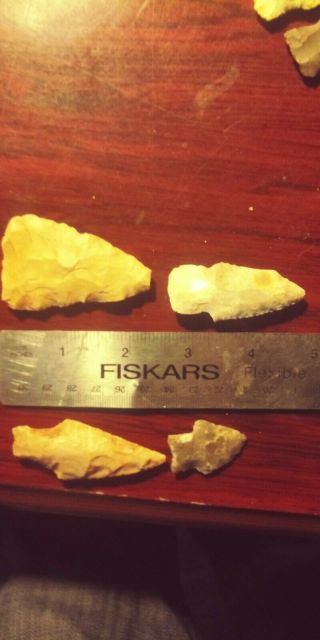 Four Native American Indian Artifects Arrow Heads And They Are Real Grandpal Was