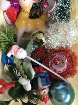 CHRISTMAS In JULY Box Full Of vintage christmas figurines Art Supplies 2