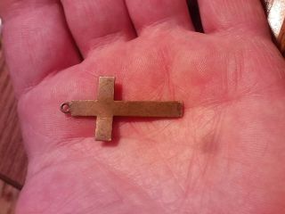 Antique Brass Crucifix Cross 3