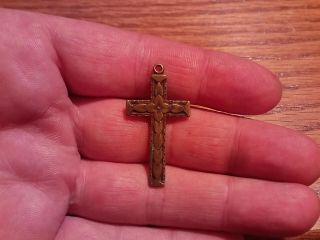 Antique Brass Crucifix Cross 4