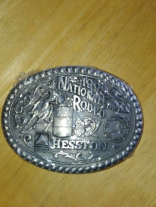 1998 Hesston National Finals Rodeo Ladies Barrel Racing Belt Buckle W/papers