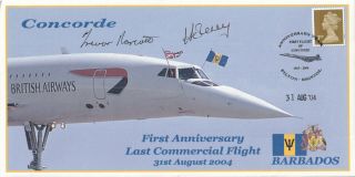 (a29445) Gb Cover Concorde Pilot Seo Signed Leney Filton 2004 Unique No 1 Of 1