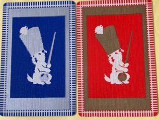 Playing Swap Cards = 2 Single Vintage Scottie Dogs Marching Band