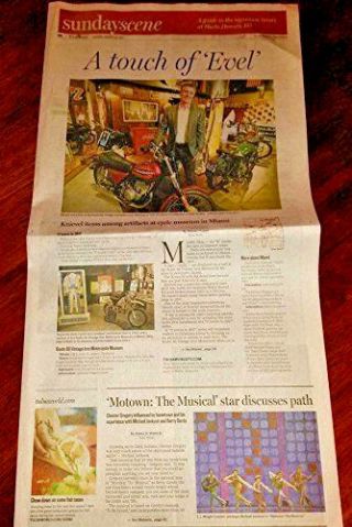 Evel Knievel Route 66 Vintage Iron Motorcycle Museum March 2017 Newspaper Sectio