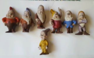 Rare Set Of 7 Seiberling Snow White Dwarfs