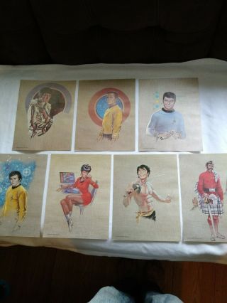 Vintage Star Trek Art 1976 Kelly Freas Prints Complete Set Of 7 Bid Now
