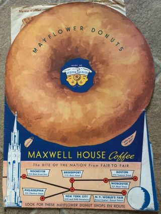 Mayflower Donuts Doughnuts Menu 1939 Ny World 