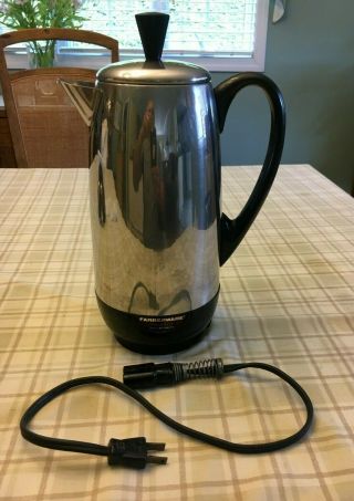 Vintage Farberware 2 - 12 Cup Percolator Coffee Pot Maker Model No.  142b