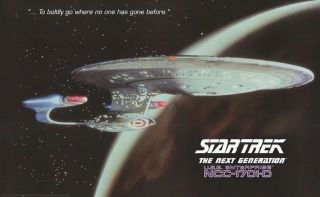 Star Trek Uss Enterprise Orbit 27x40 Movie Poster Ncc - 1701 - D Next Generation
