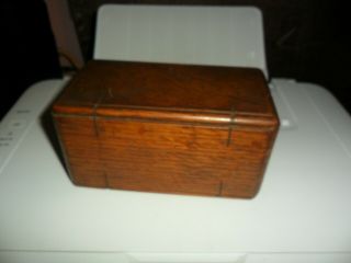 Vintage Sewing Box Wooden Storage Machine Foots Antique Pat1889 February19th Vgc